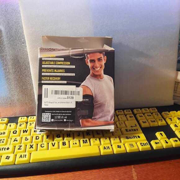 NEW Box! Blitzu Elbow Support Brace Adjust Compression Dual Stabilizer Black XL - Picture 3 of 5